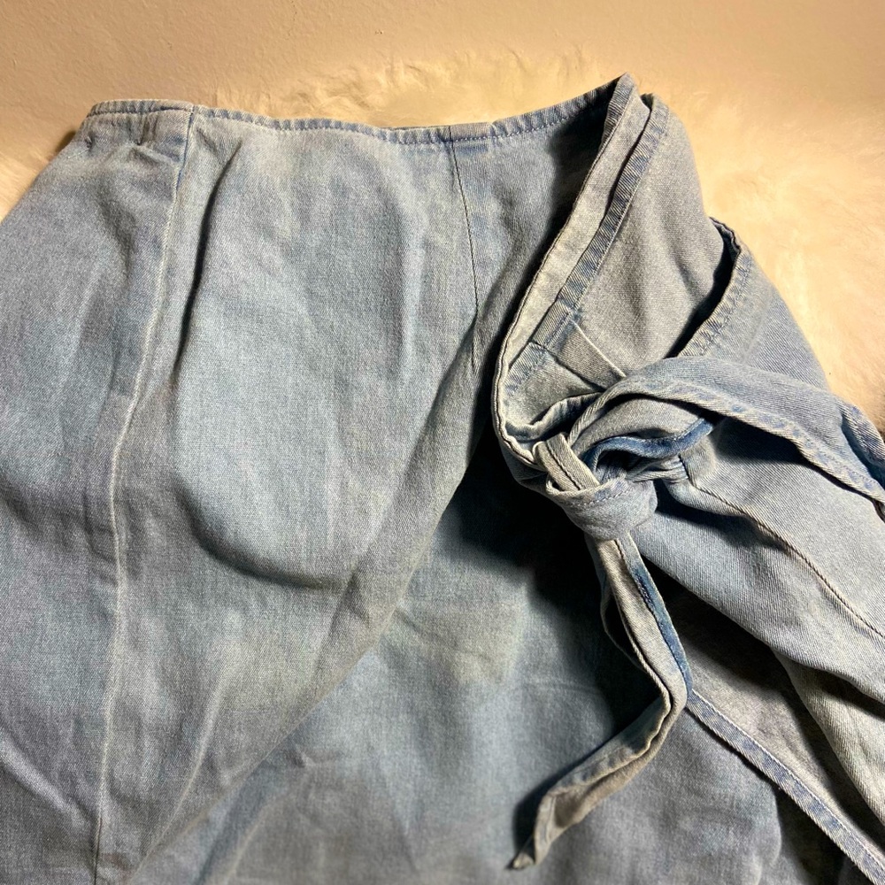ASOS Curvy Denim Wrap Mini
